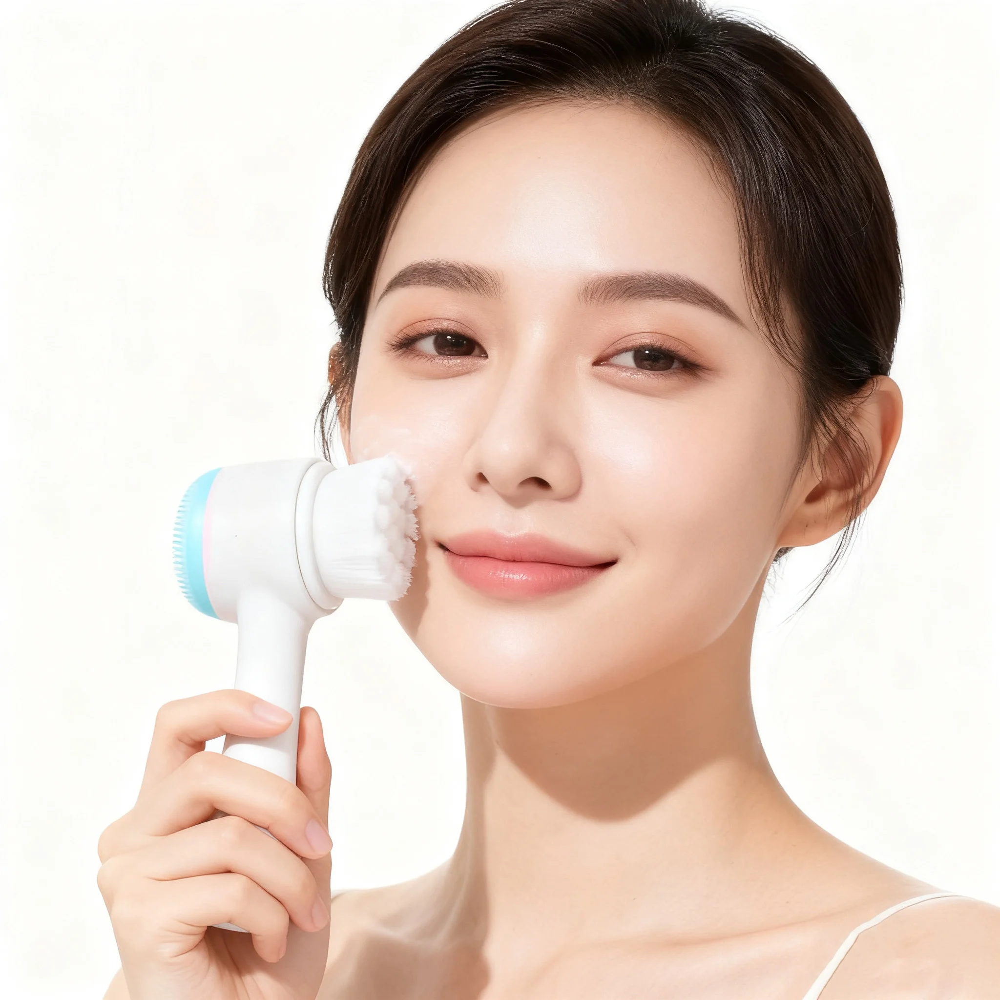 Facial brush usage effect